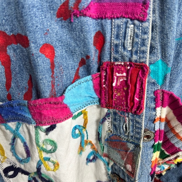 Colorful Patchwork Women's Jacket - Picture 4 of 7